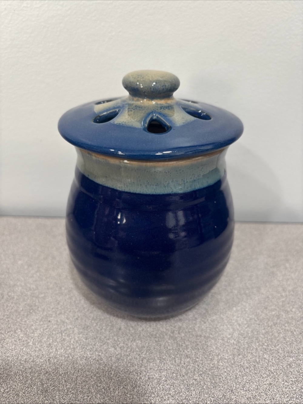 Ceramic Garlic Keeper with Ventilated Lid by Tumbleweed Pottery